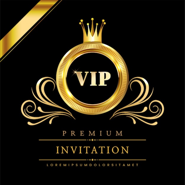 Carte D Invitation Vip De Luxe Vecteur Premium