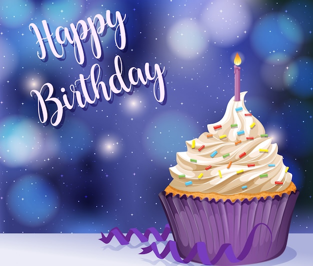 Carte de joyeux anniversaire Vecteur gratuit