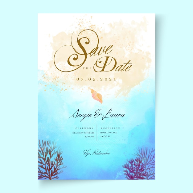 Carte De Mariage Minimale Vecteur Gratuite