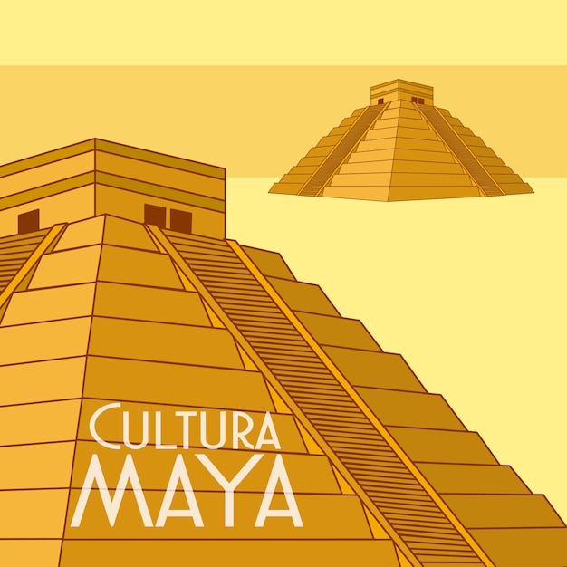 Carte Postale De Cultura Maya Télécharger Des Vecteurs Premium