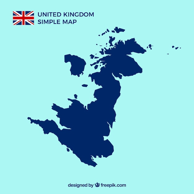 Carte uk Vecteur gratuit