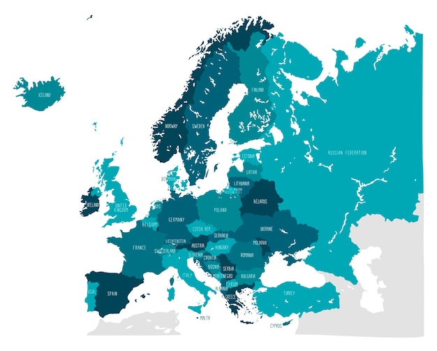 carte europe vectorielle gratuite Carte Vectorielle Dessinés à La Main De L'europe I | Vecteur Premium