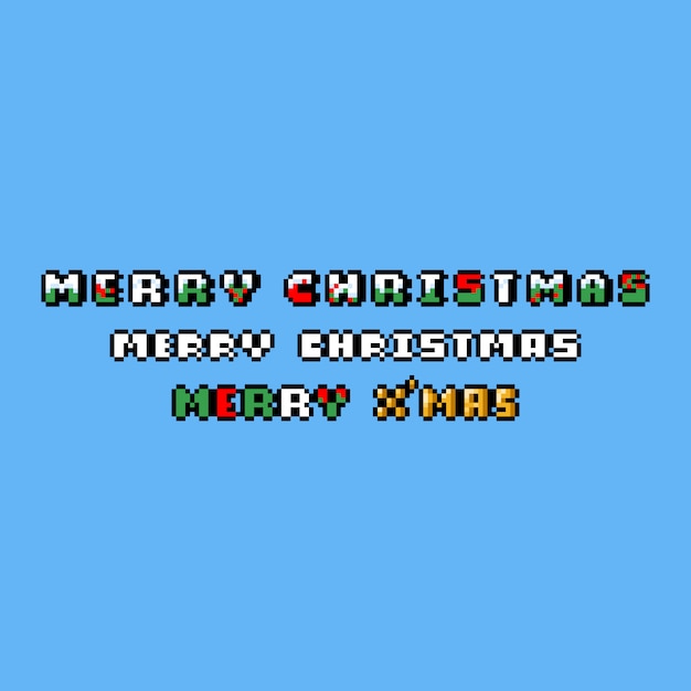 Carte De Voeux Joyeux Noël Pixel Art Télécharger Des