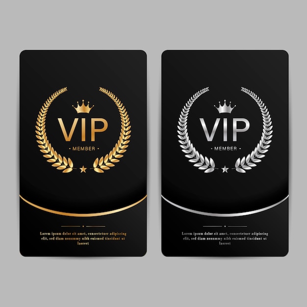 Cartes premium membres vip. ensemble de modèles de ...