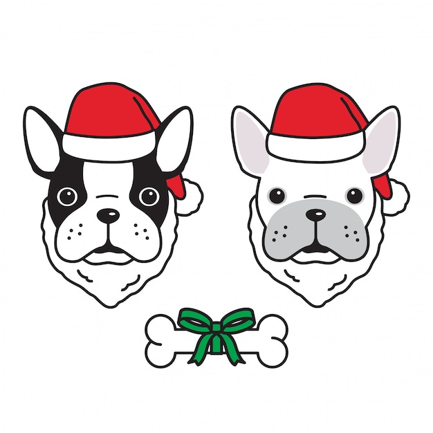 Chien Bouledogue Français Noël Père Noël Télécharger Des