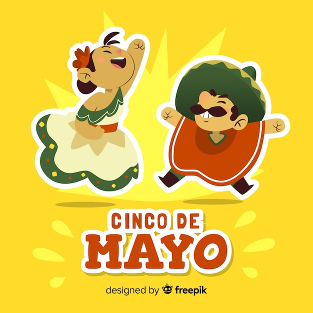 Cinco de mayo Vecteur gratuit