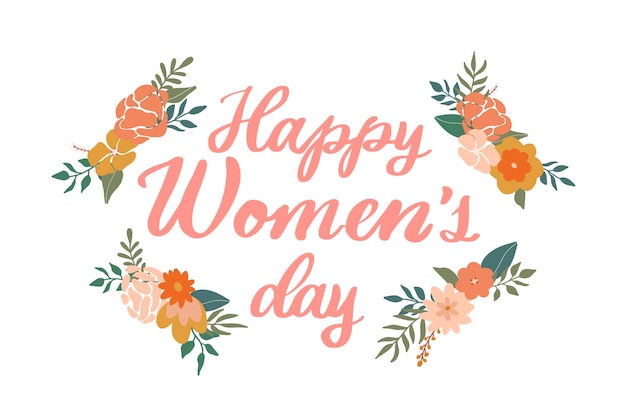 Citation De Lettrage De Bonne Journée De La Femme Avec Des