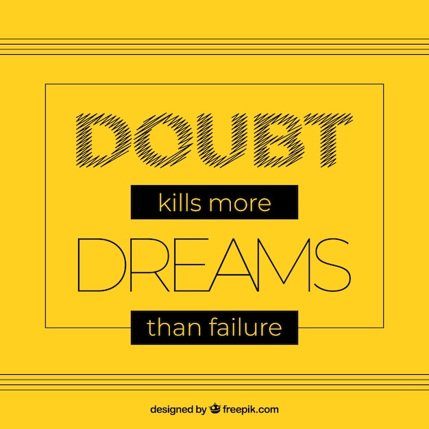 Citation De Motivation En Couleur Jaune Vecteur Gratuite