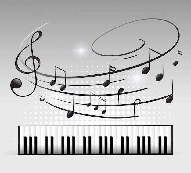 Clavier De Musique Et Note Vecteur Gratuite