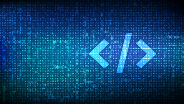 Code De Programmation. Contexte De Codage Ou De Piratage. Icône De Code ...
