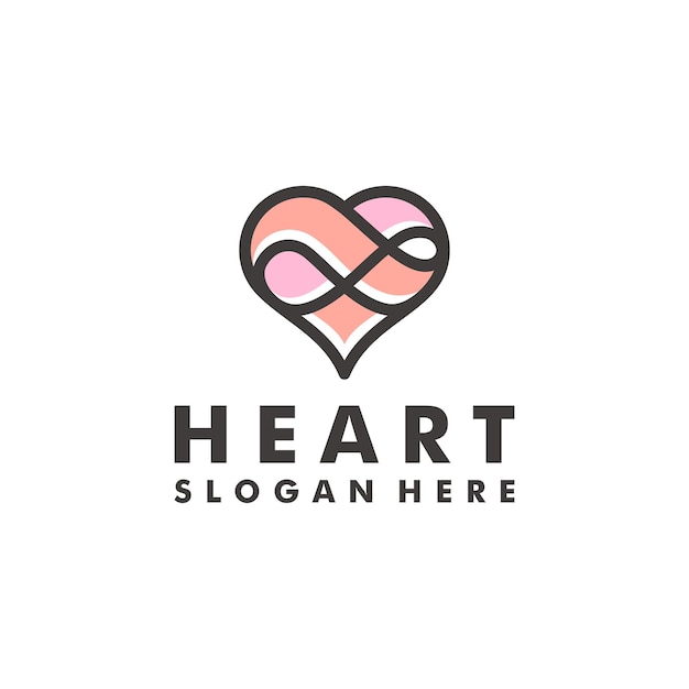 Coeur Logo Design Icône Vector Illustration | Vecteur Premium