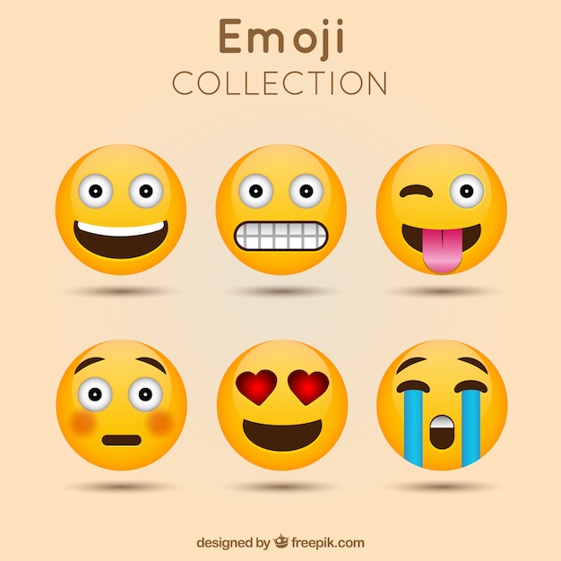 Collection d corative emoji T l charger des Vecteurs 