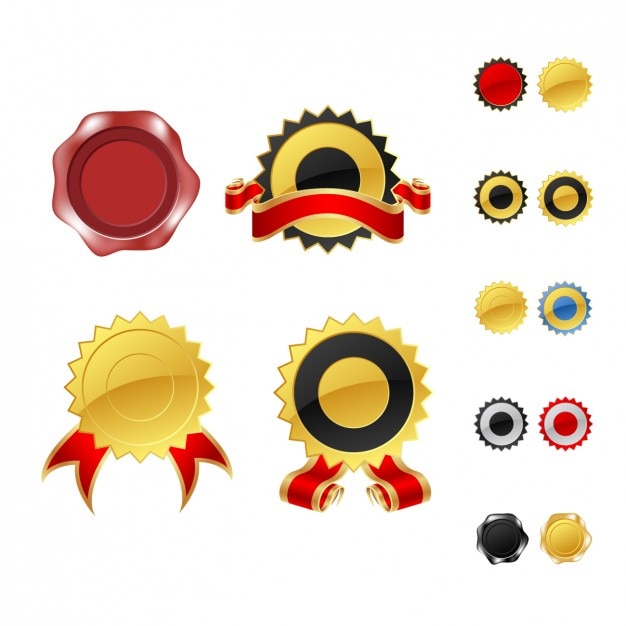 Collection Différents Badges Vecteur Gratuite