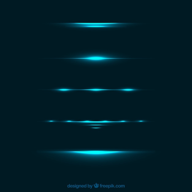 Collection de diviseurs avec effet de lumière Vecteur gratuit