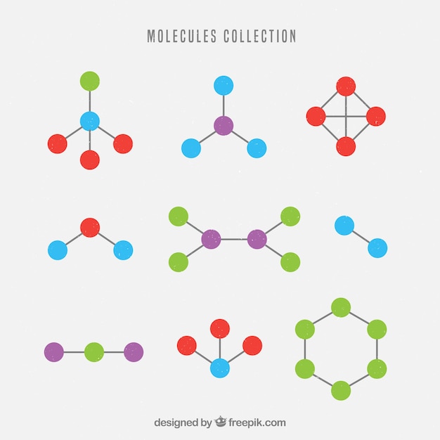 Collection De Formes Géométriques De Molécule | Vecteur Gratuite