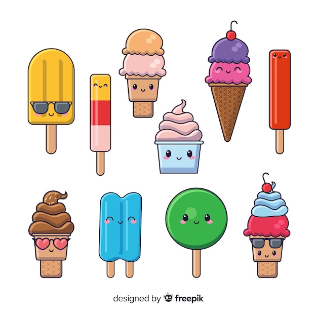 Glace Dessin Kawaii