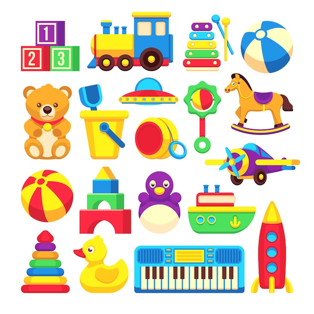 Collection D Ic Nes Vectorielles Enfants Jouets Dessin Anim Vecteur