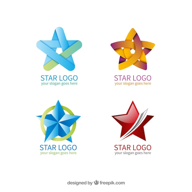 Collection de logo star Vecteur gratuit