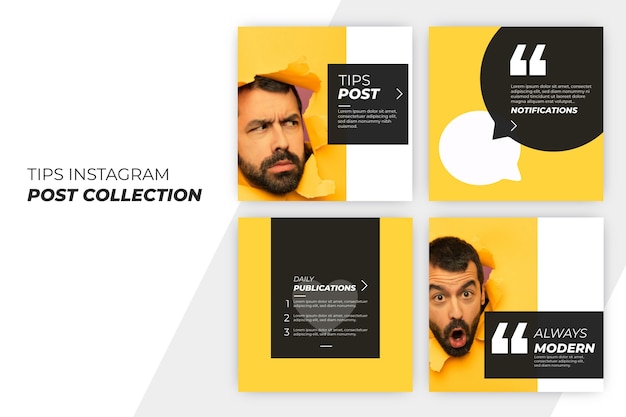 Collection De Messages Instagram Vecteur gratuit