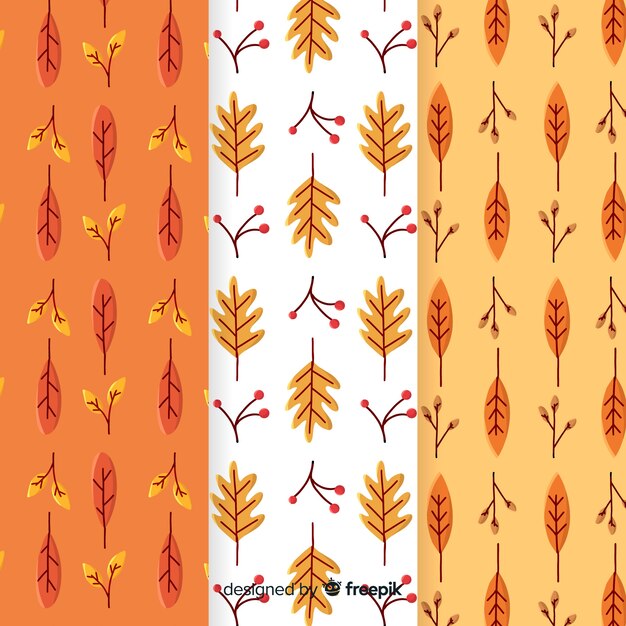Collection de modèle automne dessiné à la main Vecteur gratuit