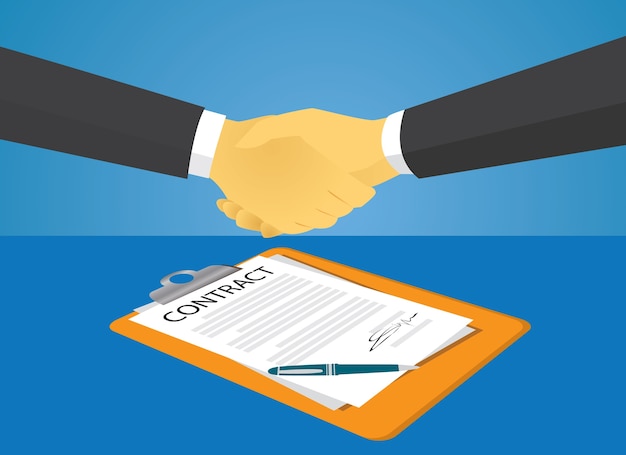 Concept D Accord Juridique De Signature De Contrat Illustration