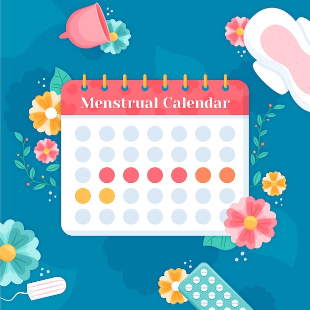 Concept De Calendrier Menstruel | Vecteur Gratuite