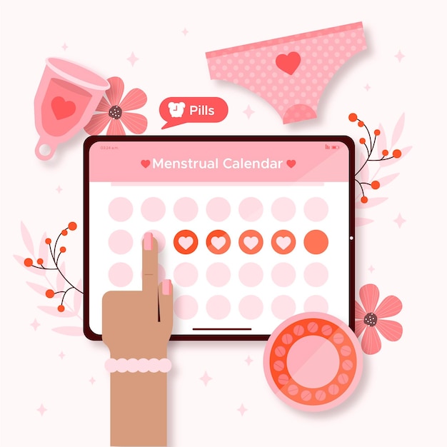 Concept De Calendrier Menstruel | Vecteur Gratuite