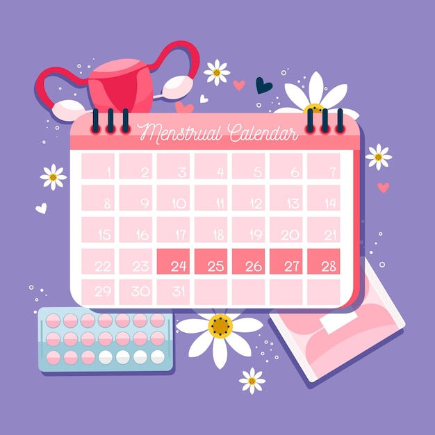 Concept De Calendrier Menstruel | Vecteur Gratuite