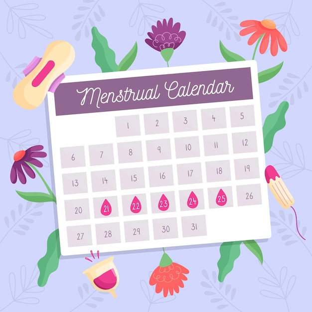 Concept De Calendrier Menstruel | Vecteur Gratuite