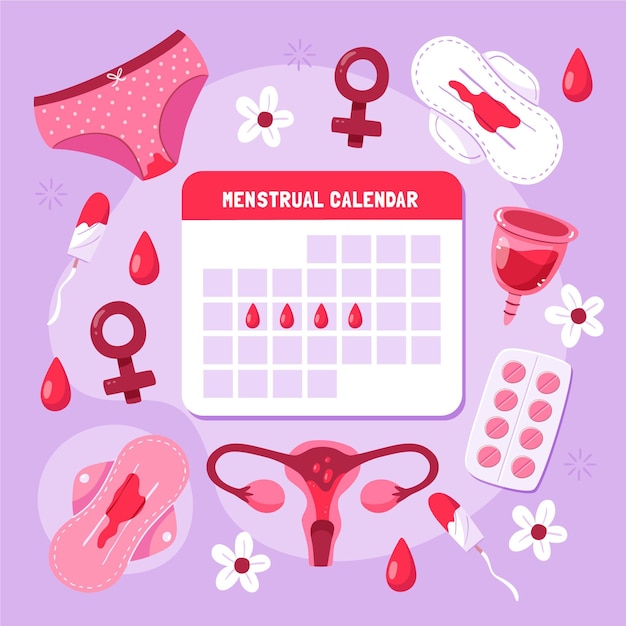 Concept De Calendrier Menstruel | Vecteur Gratuite