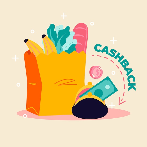 Concept De Cashback Pour Faire Du Shopping  Vecteur Gratuite