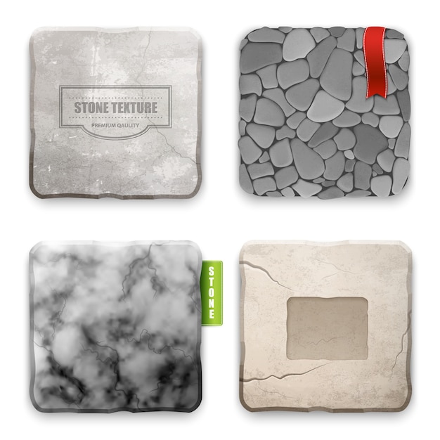Concept de conception de texture de pierre réaliste Vecteur gratuit