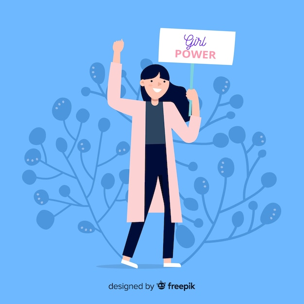 Concept de féminisme moderne avec un design plat Vecteur gratuit