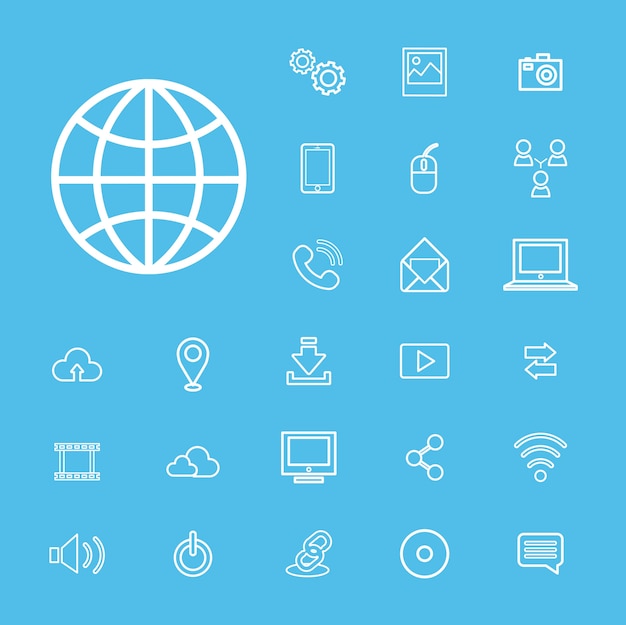 Concept d'interface utilisateur de technologie de connexion numérique Vecteur gratuit