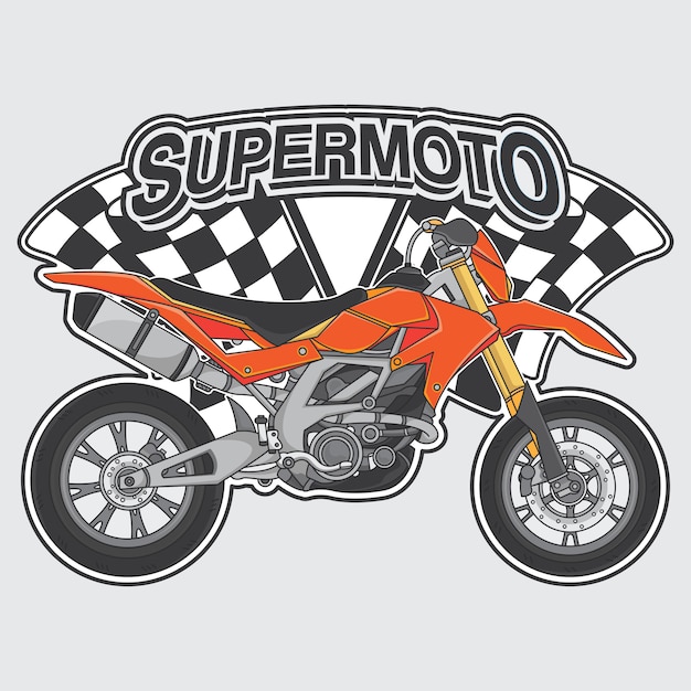 Concept De Logo  Extr me Supermotard  Vecteur Premium