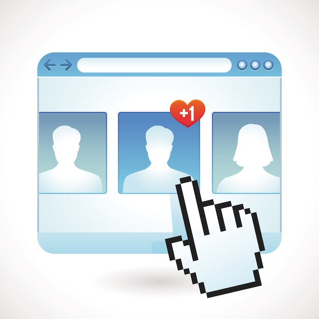 Concept de médias sociaux de vecteur Vecteur Premium