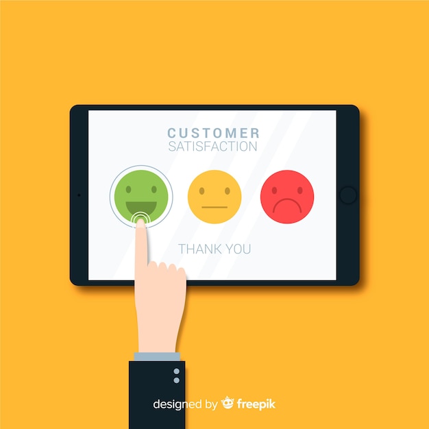 Concept de satisfaction client moderne Vecteur gratuit