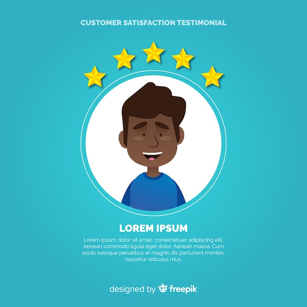 Concept de satisfaction client en style plat Vecteur gratuit