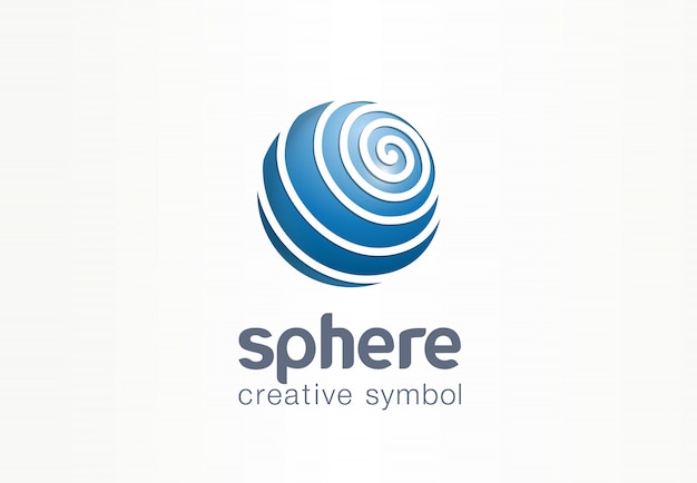 Concept De Symbole Internet Creatif De Sphere Logo D Entreprise Web Abstrait De Reseau De Communication De Globe Donnees De La Terre Numerique Icone De La Technologie Des Medias Sociaux Vecteur Premium