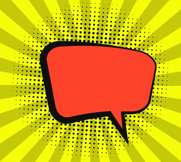 Conception de bulle de dialogue comique Vecteur Premium