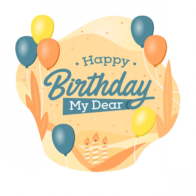 Conception De Cartes D Anniversaire De Couleur Pastel Vecteur Premium