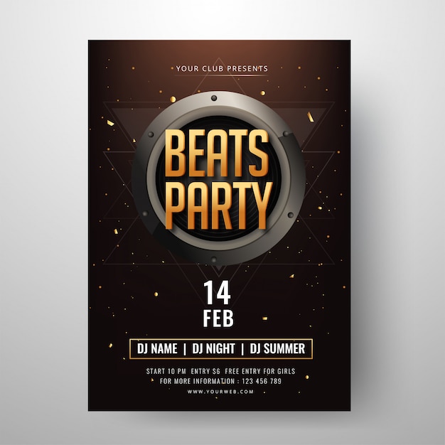 conception-de-cartes-d-invitation-beats-party-avec-l-heure-la-date-et