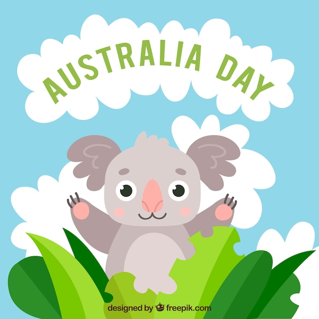 Conception De Jour En Australie Avec Koala Drôle