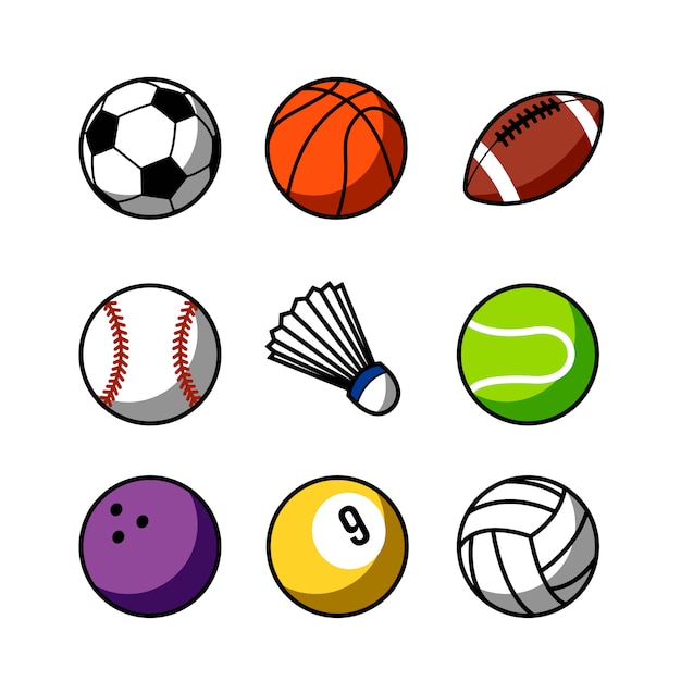 Conception De Menu De Jeu De Balle Vecteur Premium