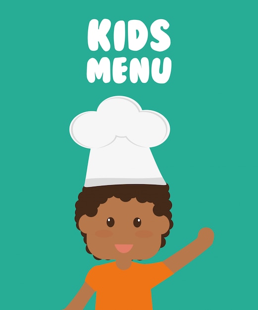 Conception De Menu Pour Enfants Vecteur Premium