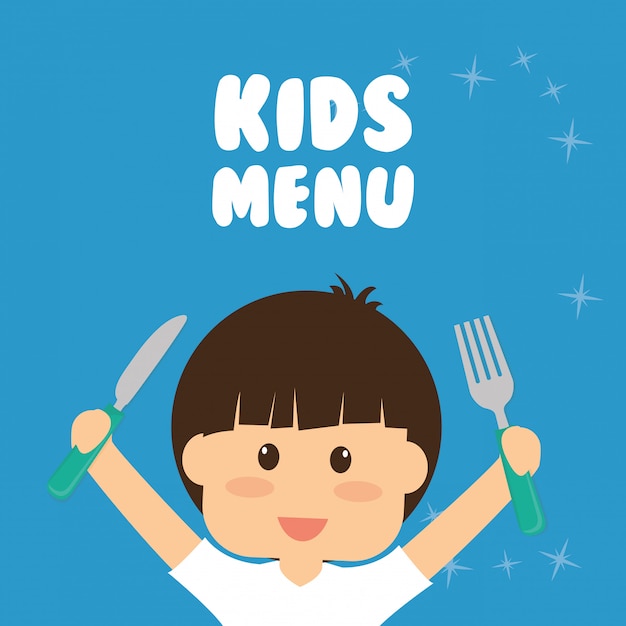 Conception De Menu Pour Enfants Vecteur Premium