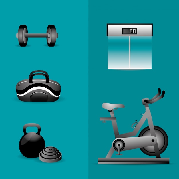 Conception de mode de vie de remise en forme. Vecteur Premium