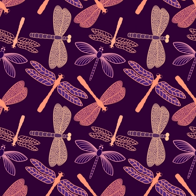 Conception de modèle dragonfly Vecteur gratuit