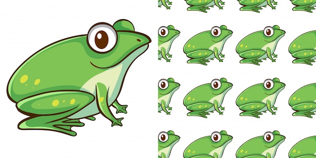 Conception Avec Motif Grenouille Verte Transparente Vecteur Gratuite