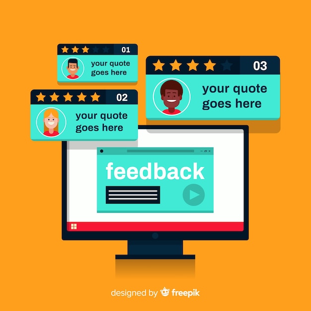 Conception de satisfaction client Vecteur gratuit